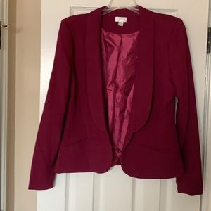 *NWT* DECREE Red Wine Open Blazer Jacket